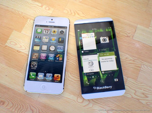 Video: Blackberry Z10 and iPhone 5 Comparison