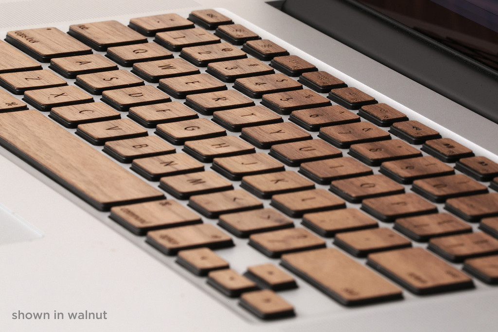 Cool Product of the Week #1: Wood Keys for Macbook Pro & Apple Keyboards