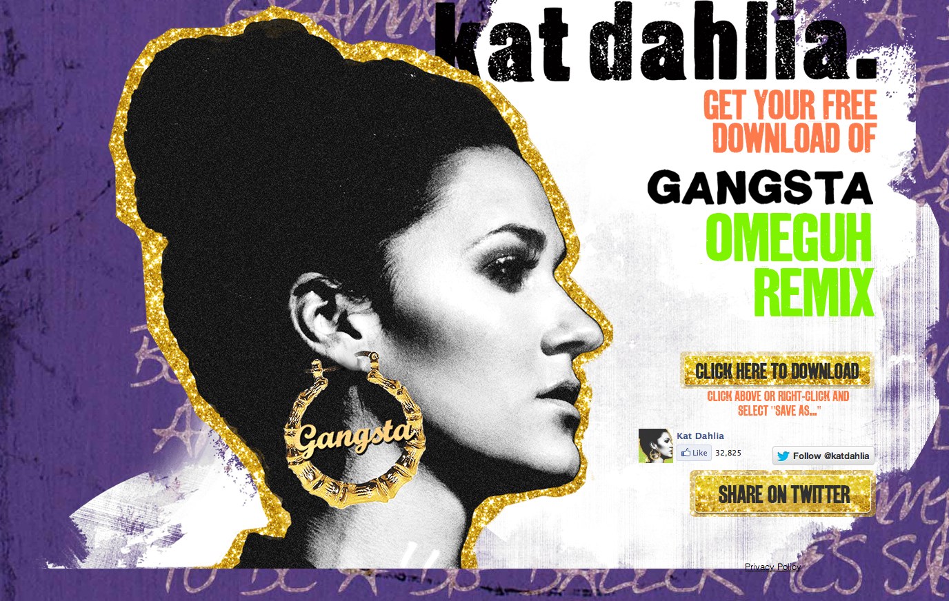 Kat Dahlia – Gangsta (Omeguh Remix) [Electro Trap]: FREE DOWNLOAD
